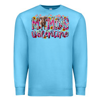Ocean Blue mama is valentine Premium Sweatshirt - RacoonDesign