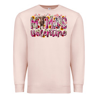 Pale Pink mama is valentine Premium Sweatshirt - RacoonDesign