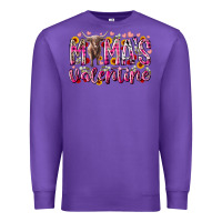 Purple mama is valentine Premium Sweatshirt - RacoonDesign