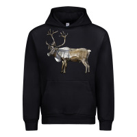 Black reindeer buck deer Urban Hoodie - LillyAllenDesigns