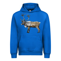 Cobalt reindeer buck deer Urban Hoodie - LillyAllenDesigns