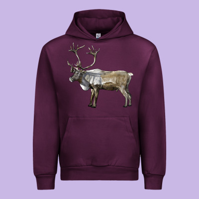 Reindeer Buck Deer Urban Hoodie Designed By Lillyallendesigns