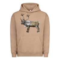 Pigment Burro reindeer buck deer Urban Hoodie - LillyAllenDesigns