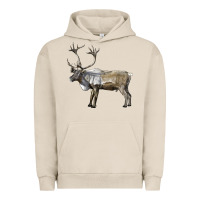 Pigment French Oak reindeer buck deer Urban Hoodie - LillyAllenDesigns