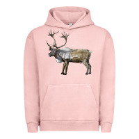 Pigment Salmon reindeer buck deer Urban Hoodie - LillyAllenDesigns