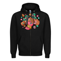 Black pink christmas black girl sneakers Zipper Hoodie - RanaPortraitStore