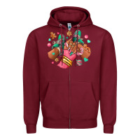 Burgundy pink christmas black girl sneakers Zipper Hoodie - RanaPortraitStore