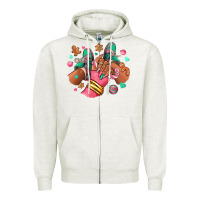 Oatmeal Heather pink christmas black girl sneakers Zipper Hoodie - RanaPortraitStore