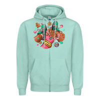 Seafoam pink christmas black girl sneakers Zipper Hoodie - RanaPortraitStore