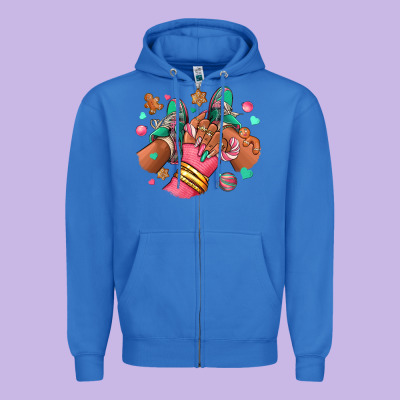 Zipper Hoodie pink christmas black girl sneakers