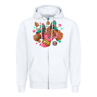 White pink christmas black girl sneakers Zipper Hoodie - RanaPortraitStore
