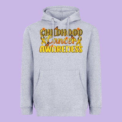 Childhood Cancer Awareness Heavyweight Hoodie Designed By Texasbilliewilder