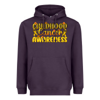Plum Childhood Cancer Awareness Heavyweight Hoodie - texasbilliewilder