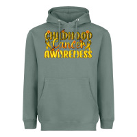 Sage Childhood Cancer Awareness Heavyweight Hoodie - texasbilliewilder