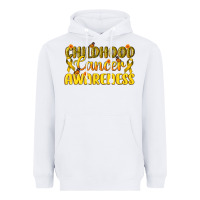 White Childhood Cancer Awareness Heavyweight Hoodie - texasbilliewilder