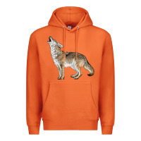 Carrot Howling Coyote Premium Hoodie - LillyAllenDesigns