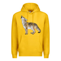 Lemon Howling Coyote Premium Hoodie - LillyAllenDesigns