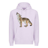 Lilac Howling Coyote Premium Hoodie - LillyAllenDesigns