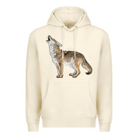 Sandshell Howling Coyote Premium Hoodie - LillyAllenDesigns