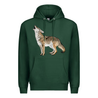 Sports Green Howling Coyote Premium Hoodie - LillyAllenDesigns