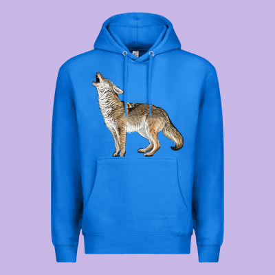 Howling Coyote Premium Hoodie Designed By Lillyallendesigns
