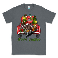 Charcoal Heather Merry Christmas Farm Truck With Baby Cow Classic Tee - RanaPortraitStore