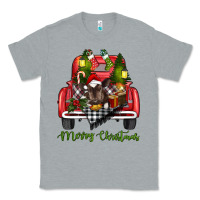 Heather Grey Merry Christmas Farm Truck With Baby Cow Classic Tee - RanaPortraitStore