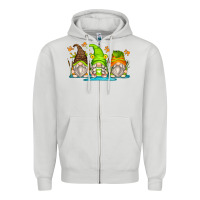 Dove Grey frog gnomes Zipper Hoodie - Zillion Design Studio