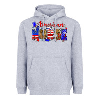 Heather Grey American nurse Heavyweight Hoodie - Zillion Design Studio
