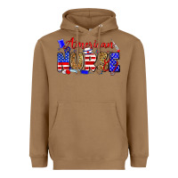 Toasted Coconut American nurse Heavyweight Hoodie - Zillion Design Studio