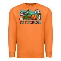 Carrot Tis The Season Christmas With Basketball And Candy Cane Premium Sweatshirt - FaDigitalArtStudio