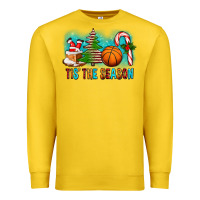 Lemon Tis The Season Christmas With Basketball And Candy Cane Premium Sweatshirt - FaDigitalArtStudio