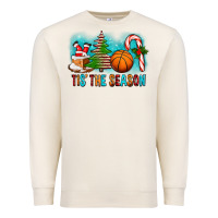 Sandshell Tis The Season Christmas With Basketball And Candy Cane Premium Sweatshirt - FaDigitalArtStudio