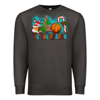 Smoke Tis The Season Christmas With Basketball And Candy Cane Premium Sweatshirt - FaDigitalArtStudio