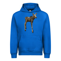 Cobalt moose fawn deer Urban Hoodie - LillyAllenDesigns