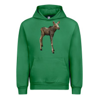 Emerald moose fawn deer Urban Hoodie - LillyAllenDesigns