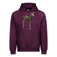 Mauve Wine moose fawn deer Urban Hoodie - LillyAllenDesigns
