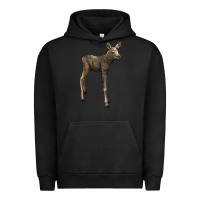 Pigment Black moose fawn deer Urban Hoodie - LillyAllenDesigns