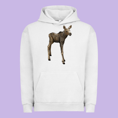 Moose Fawn Deer Urban Hoodie Designed By Lillyallendesigns