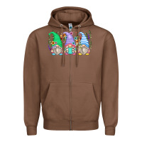 Chestnut floral gnomes Zipper Hoodie - Zillion Design Studio