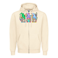 Sandshell floral gnomes Zipper Hoodie - Zillion Design Studio