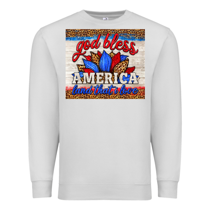 God Bless America Land That I Love Premium Sweatshirt by HRA Design Shop | Teevron