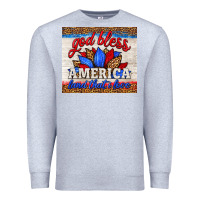 Heather Grey god bless america land that i love Premium Sweatshirt - HRA Design Shop