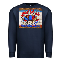 Navy god bless america land that i love Premium Sweatshirt - HRA Design Shop