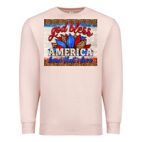Pale Pink god bless america land that i love Premium Sweatshirt - HRA Design Shop