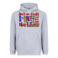 Heather Grey ain't no doubt i love this land Heavyweight Hoodie - Zillion Design Studio