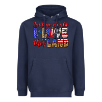 Navy ain't no doubt i love this land Heavyweight Hoodie - Zillion Design Studio