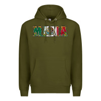 Army Green mexican flag mama Premium Hoodie - Jasminsmagicworld