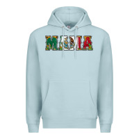 Blue Mist mexican flag mama Premium Hoodie - Jasminsmagicworld