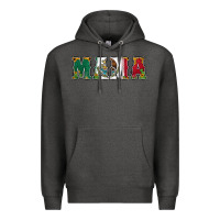 Charcoal Heather mexican flag mama Premium Hoodie - Jasminsmagicworld